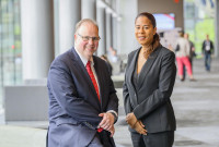 Andrew Price and Panya Monford