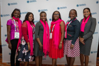 Past GWLN Scholarship winners at the 2019 WCUC in The Bahamas