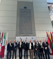 WOCCU members from the Canada, Australia, the United States and Poland meet at the European Central Bank in Frankfurt, Germany.