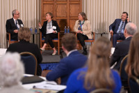 CAP Project Chief of Party Ewa Sierzynska (second from left) speaks at the 2022 Cooperative IMPACT Conference