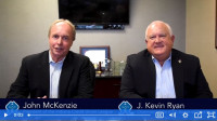 Indiana Credit Union League President John McKenzie (left) and Chair Kevin Ryan (right)