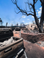 Wildfire damage in Lahaina, Maui, Hawai'i