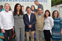 USAID Deputy Administrator Paloma Adams-Allen (second from left) visited with EIP Chief of Party Oscar Guzman (third from left) at an event in Lima, Peru, in March 2023