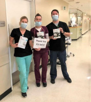 Doctors and nurses at San Antonio Regional Hospital give their thanks.