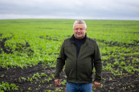 CAP Project beneficiary Volodymyr Tsikhotskyi on his farm in Lviv Oblast, Ukraine (Courtesy: USAID Ukraine)